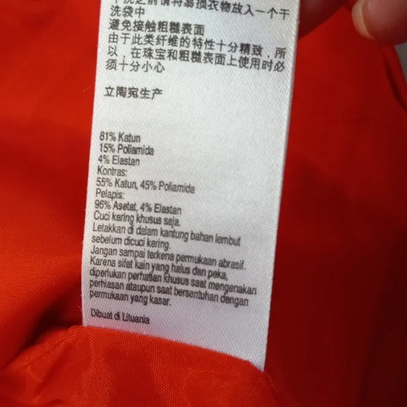 Karen Millen orange cotton stretch dress - Picture 7 of 9